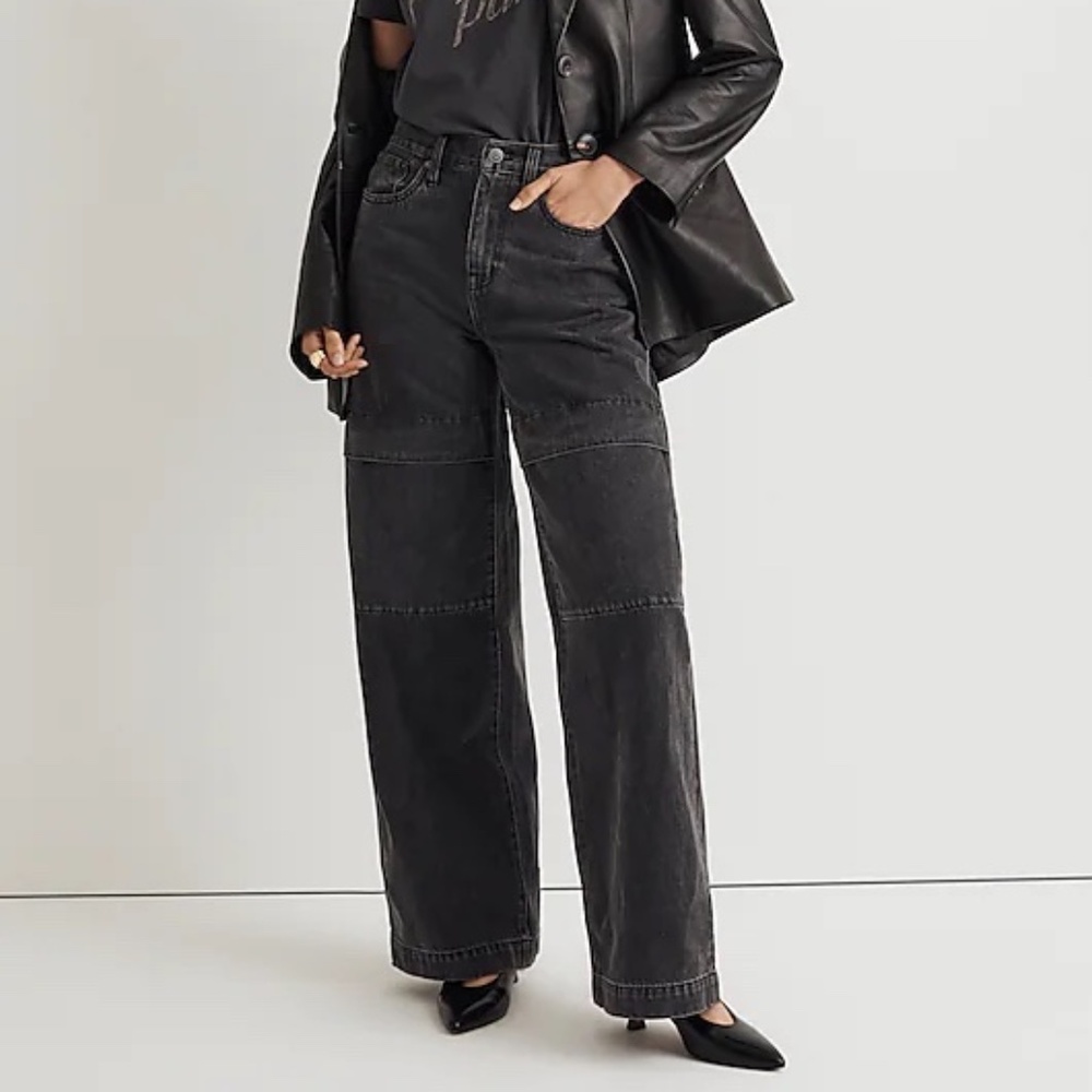 NWT Madewell Superwide Leg Jeans with Flap Pockets